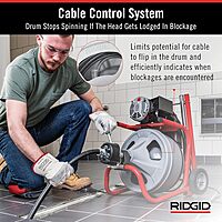 Ridgid 27013 K-400AF 115Volt C45IW Drum Machine with C45 Integral Wound Cable with Autofeed