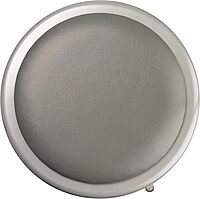 National Public Seating Grey Steel Stool With Vinyl Upholstered Seat Adjustable, 19" x 27"