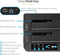 StarTech.com Standalone Dual-Bay Hard Drive Duplicator & Docking Station