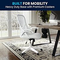 Flash Furniture Porter High-Back Mesh Ergonomic Swivel Office Chair with Adjustable Lumbar Support and Flip-Up Armrests