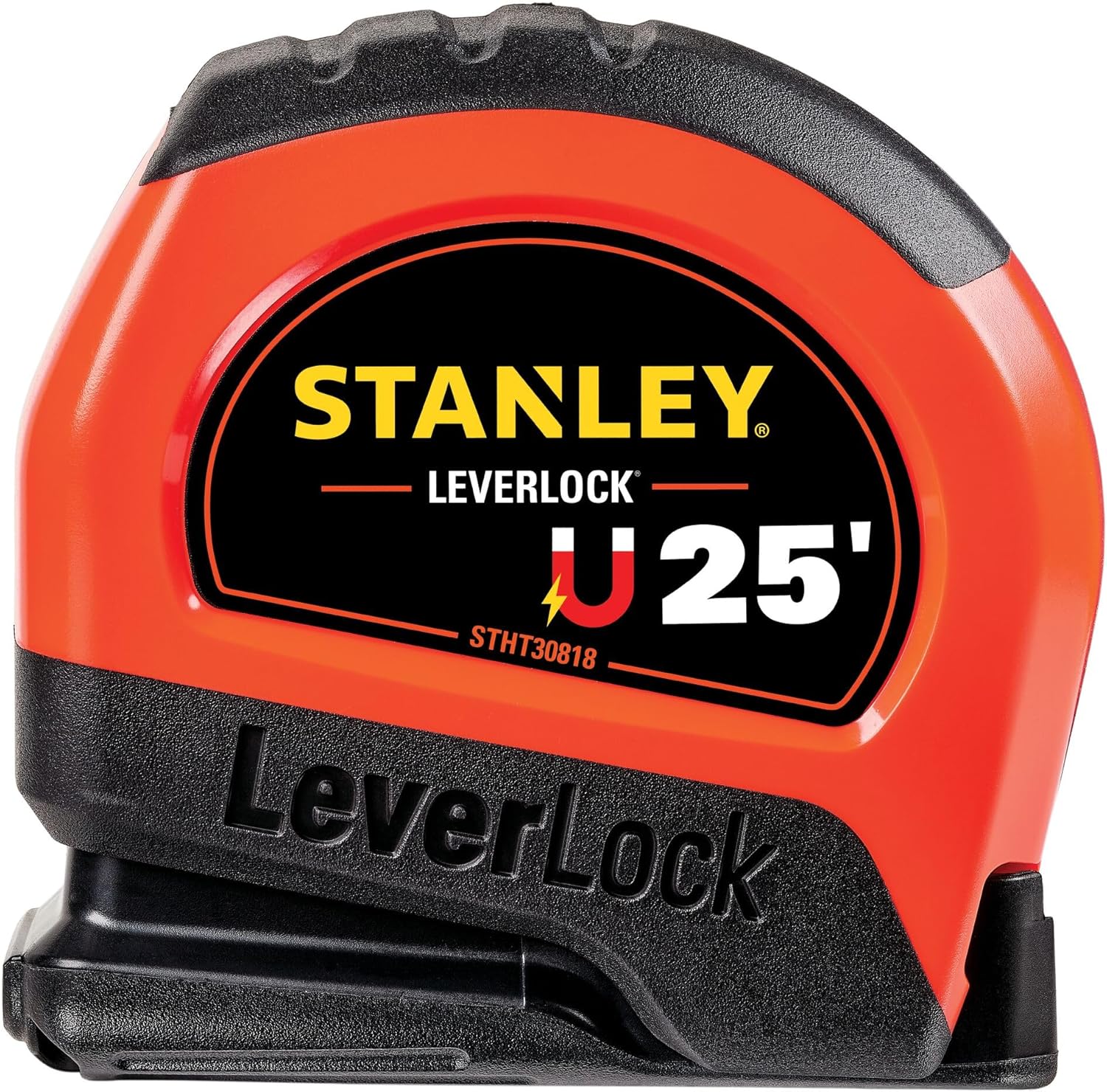 STANLEY 25 Ft. High Visibility Magnetic LEVERLOCK Tape Measure (STHT30818S)