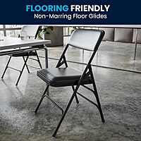 Flash Furniture Hercules Series Upholstered Metal Folding Chairs