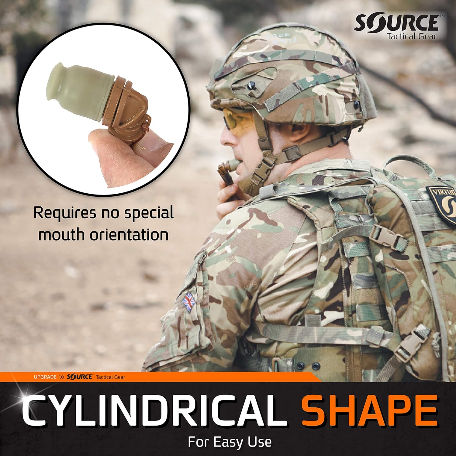 Source Tactical Helix High-Flow Bite Valve Coyote