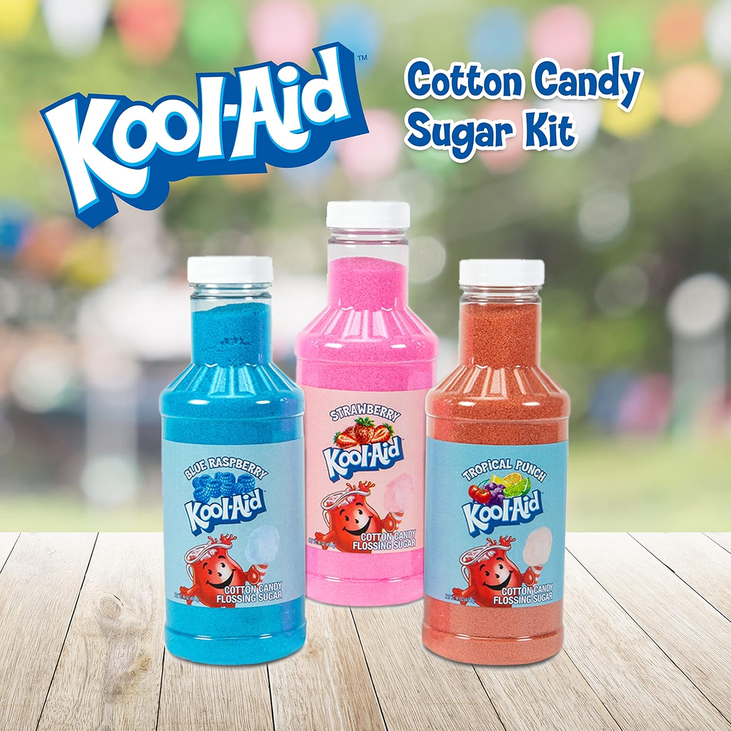 NOSTALGIA Cotton Candy Flossing Sugar Party Kit (3-Pack)