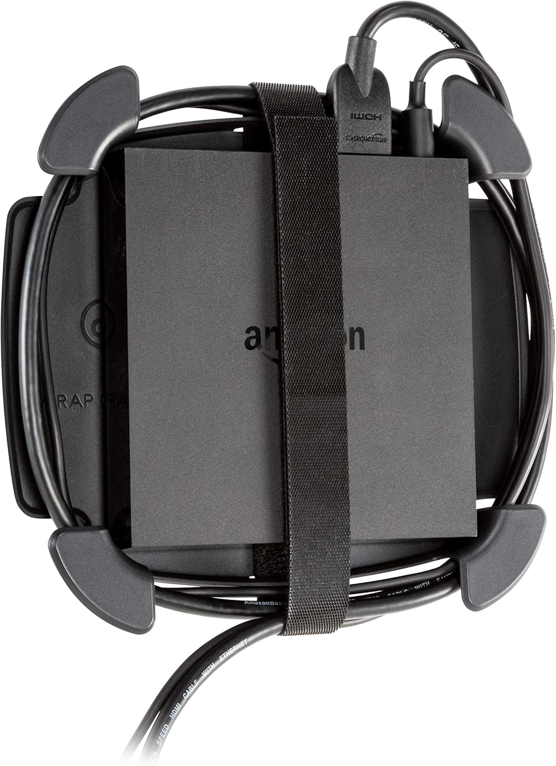 Allsop Wrap Caddy Streaming Device And Cable Organizer, Black, ASP32194