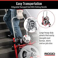 Ridgid 27013 K-400AF 115Volt C45IW Drum Machine with C45 Integral Wound Cable with Autofeed