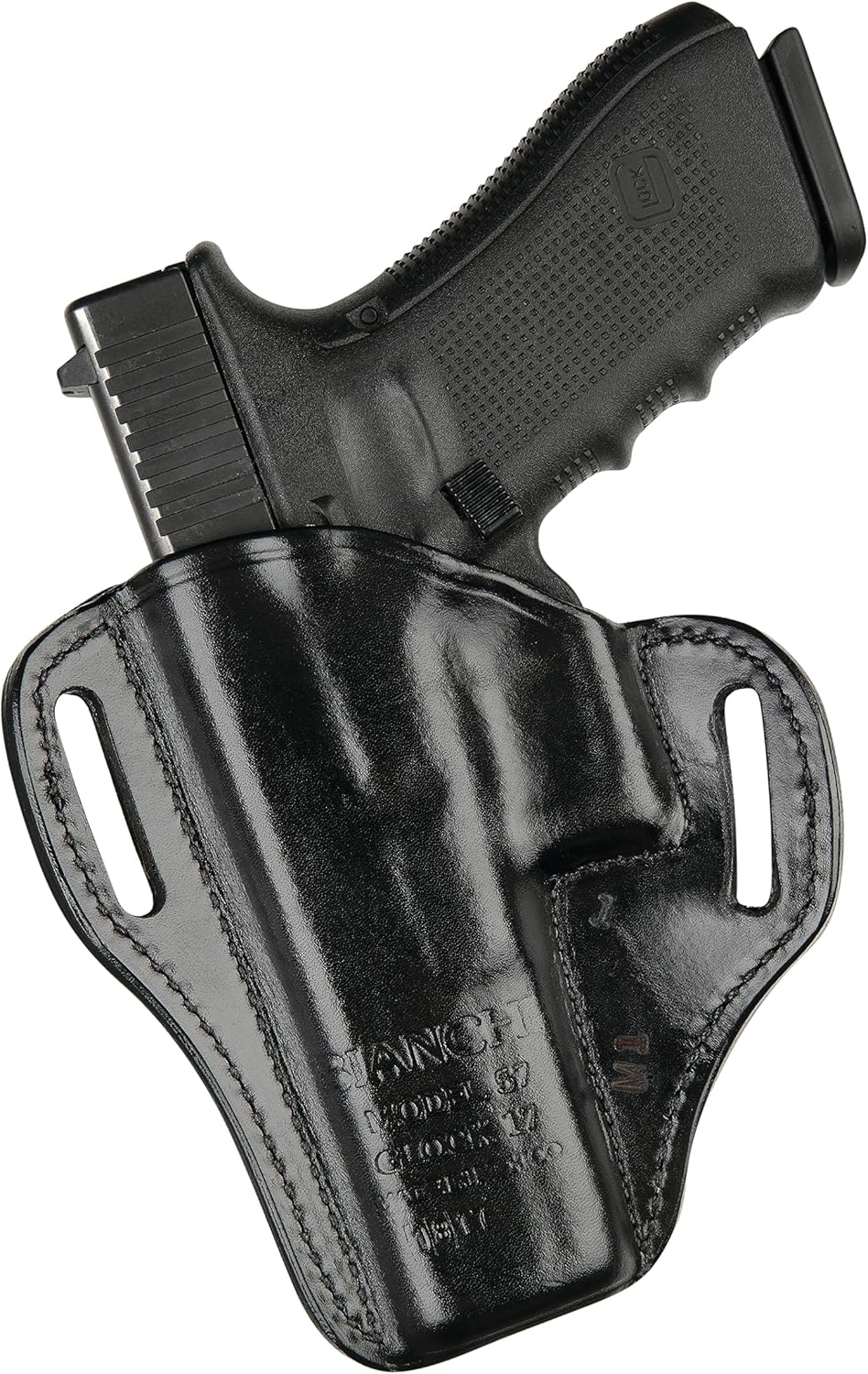 BIANCHI Model 57 Remedy Open-Top Full-Grain Leather Belt Slide Holster
