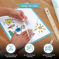 Con-Tact Brand Creative Clear Covering, Versatile and Self-Adhesive Shelf Liner, Ideal Privacy Film, Protective Clear Vinyl