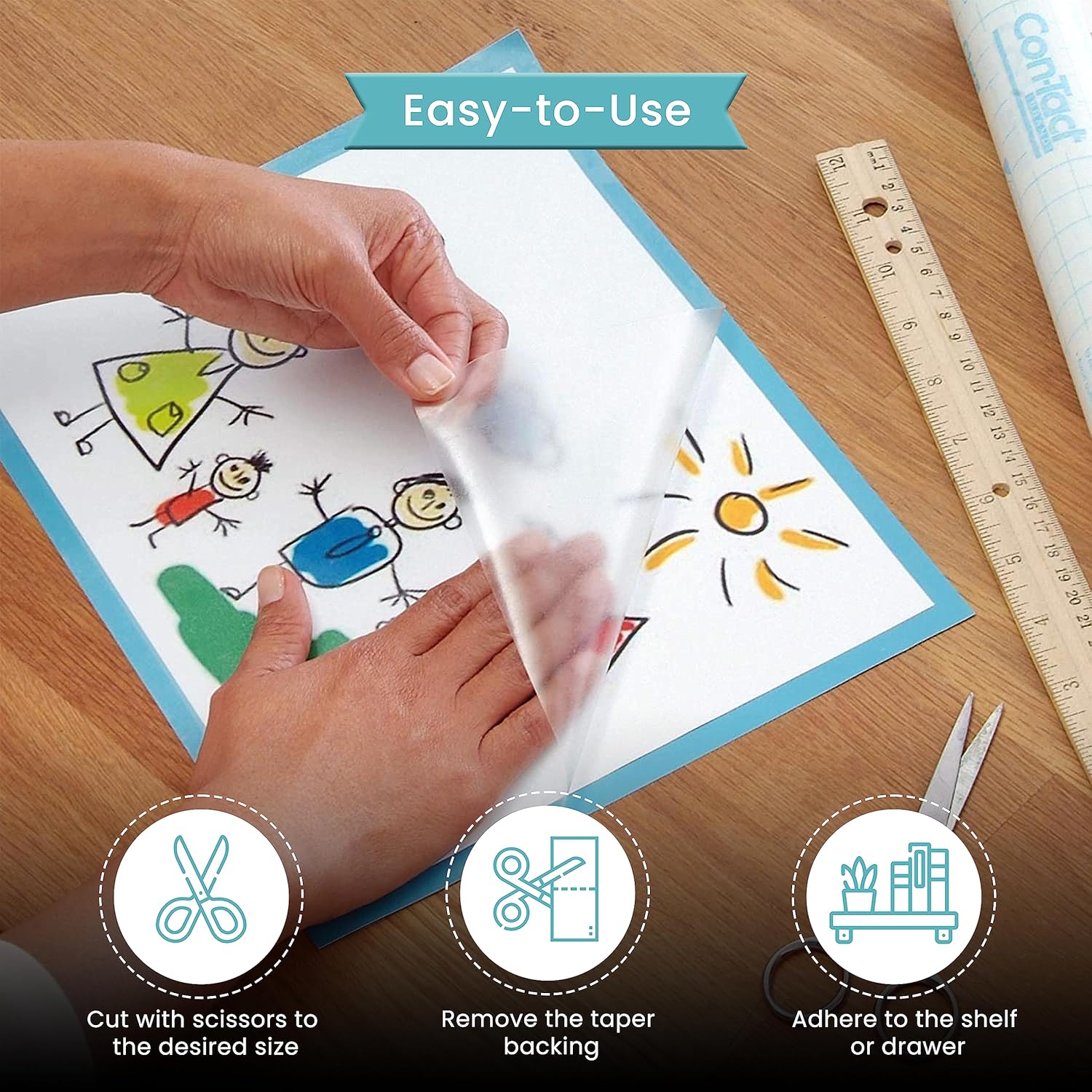 Con-Tact Brand Creative Clear Covering, Versatile and Self-Adhesive Shelf Liner, Ideal Privacy Film, Protective Clear Vinyl