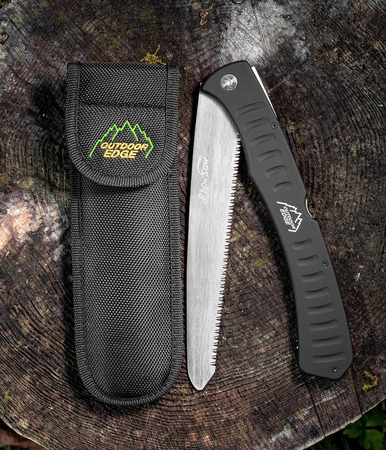 OUTDOOR EDGE Flip N' Saw / Flip N' Zip Folding Saw with 65Mn Spring Steel and Triple-Ground Teeth