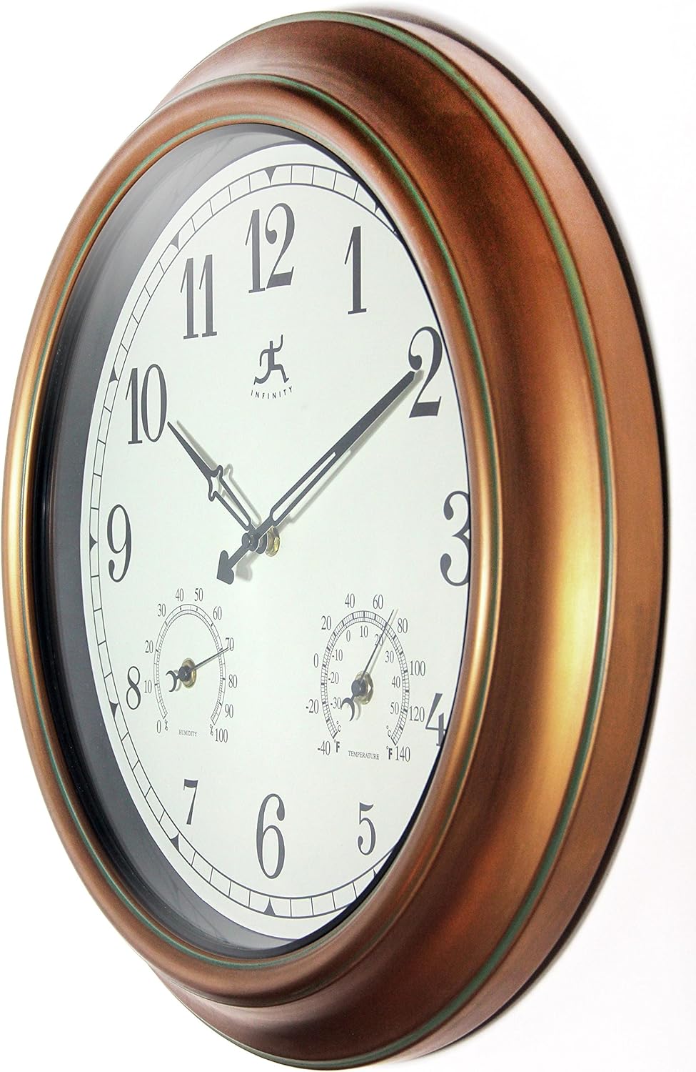 Infinity Instruments Craftsman Wall Clock, 18 inch, Copper