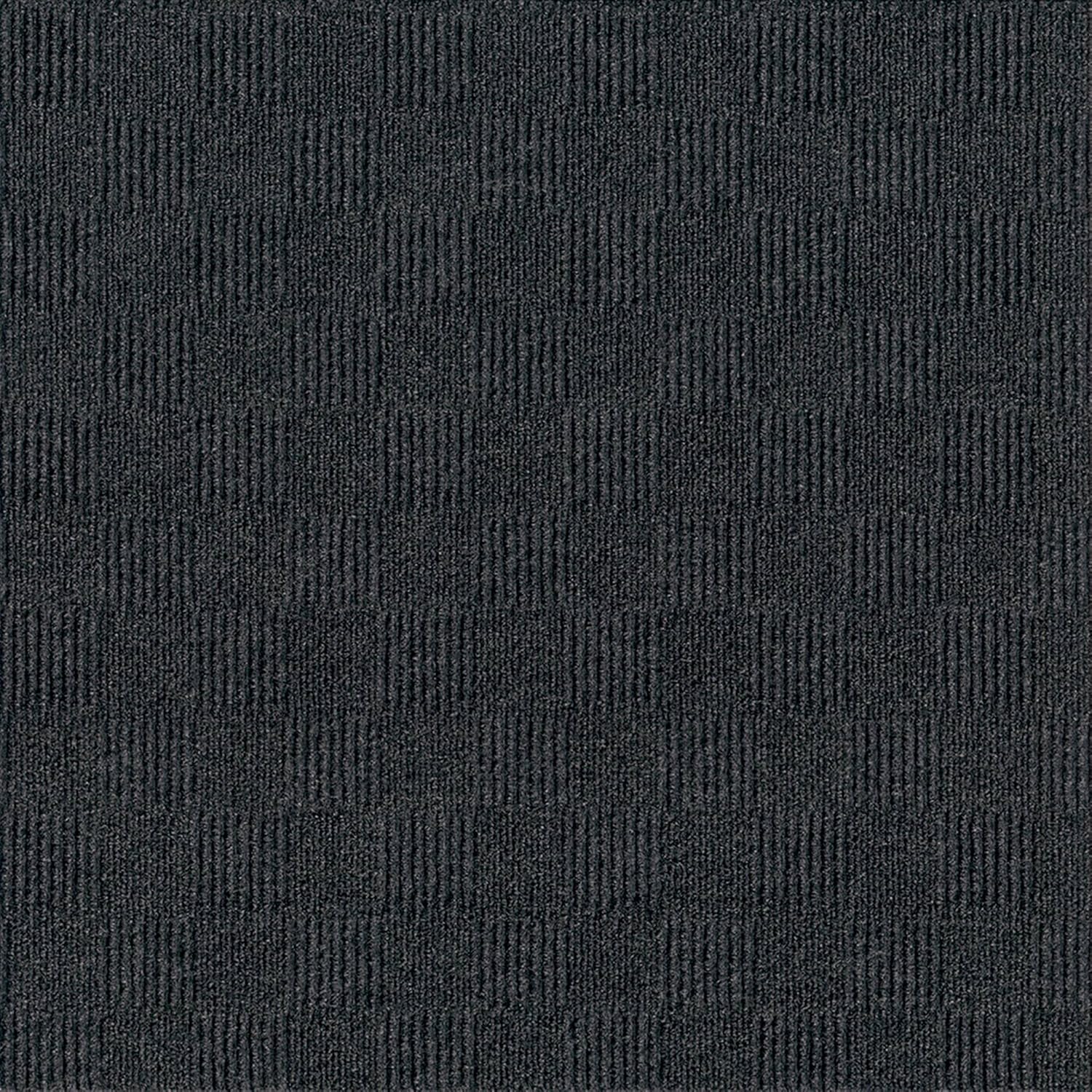Foss Floors Crochet Peel & Stick Carpet Tiles, 24in x 24in, Black Ice, Set Of 15 Tiles