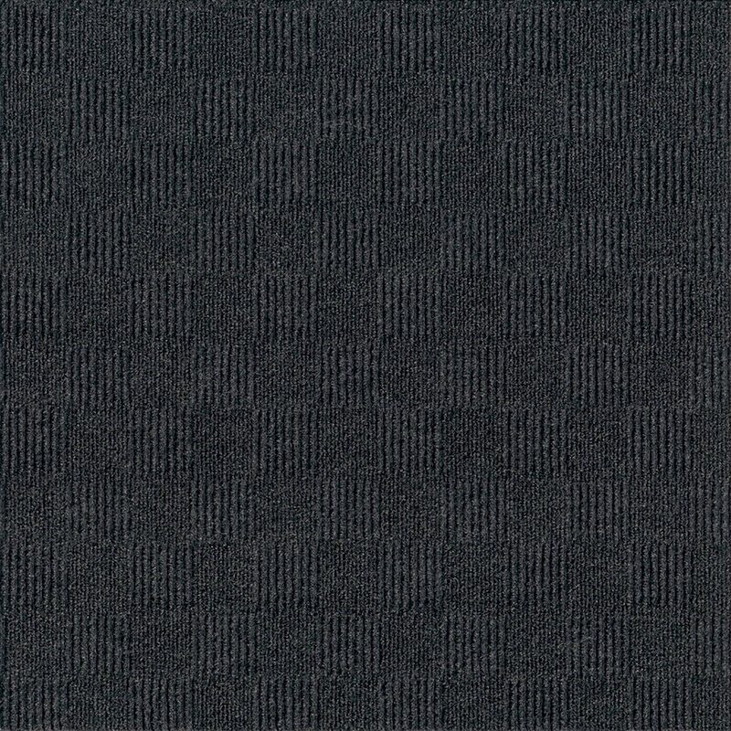 Foss Floors Crochet Peel & Stick Carpet Tiles, 24in x 24in, Black Ice, Set Of 15 Tiles