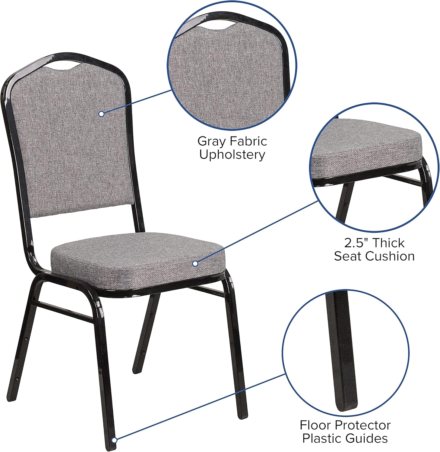 Flash Furniture HERCULES Series Crown Back Stacking Banquet Chair