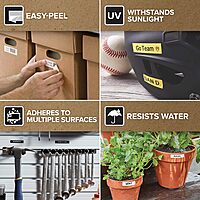 DYMO D1 Labels 1/2-Inch x 23-Foot Roll Black Print on White Self-Adhesive For LabelManager Label Makers 1 Pack