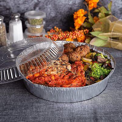 Karat Aluminum Foil Containers and OPS Dome Lids