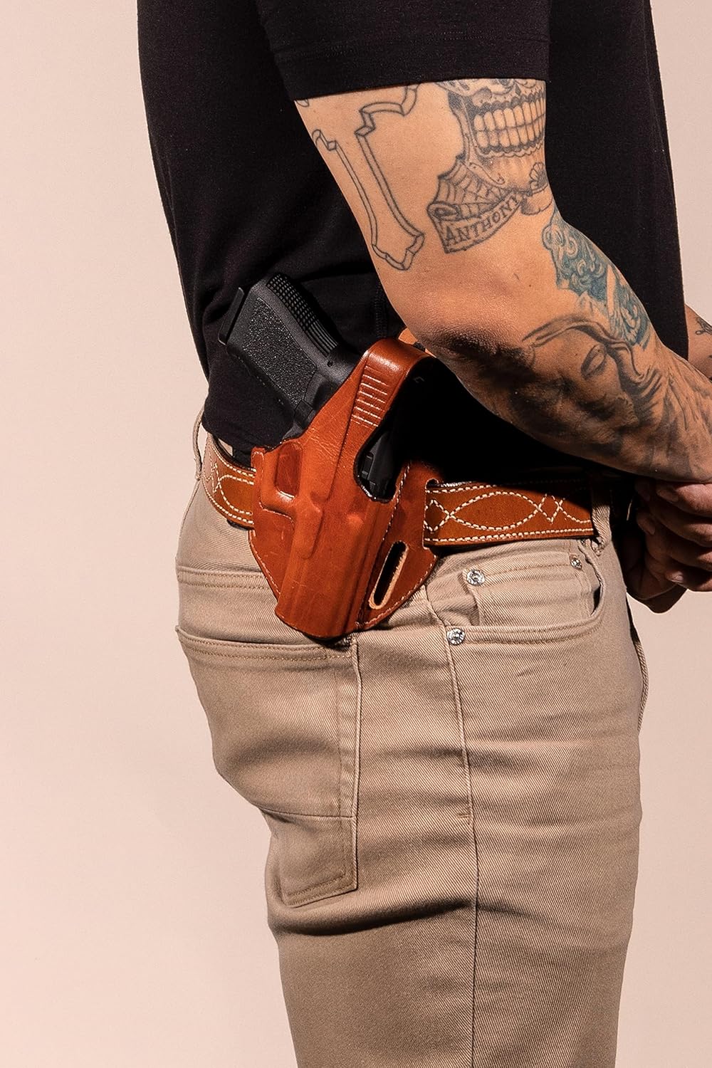 BIANCHI Model 77 Piranha Pancake-Style Leather Holster