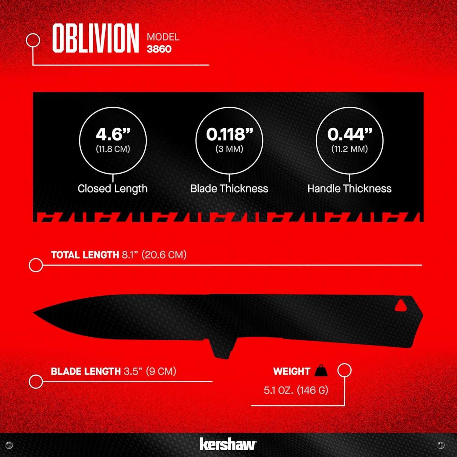 Kershaw Oblivion Folding Pocket Knife