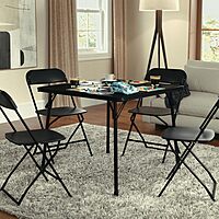 Flash Furniture Madelyn 33.5" Square Folding Multipurpose Card Table with Padded Vinyl Top