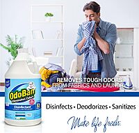 OdoBan Disinfectant Concentrate and Odor Eliminator, 1 Gallon, Fresh Linen Scent 128 Fl Oz (Pack of 1)