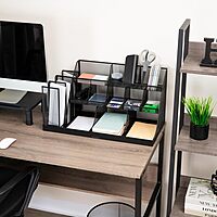 MIND READER 3-Tier 14-Compartment Countertop Organizer