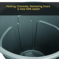 Rubbermaid Commercial Products BRUTE Heavy-Duty Round Trash/Garbage Can 32-Gallon Red Waste Container