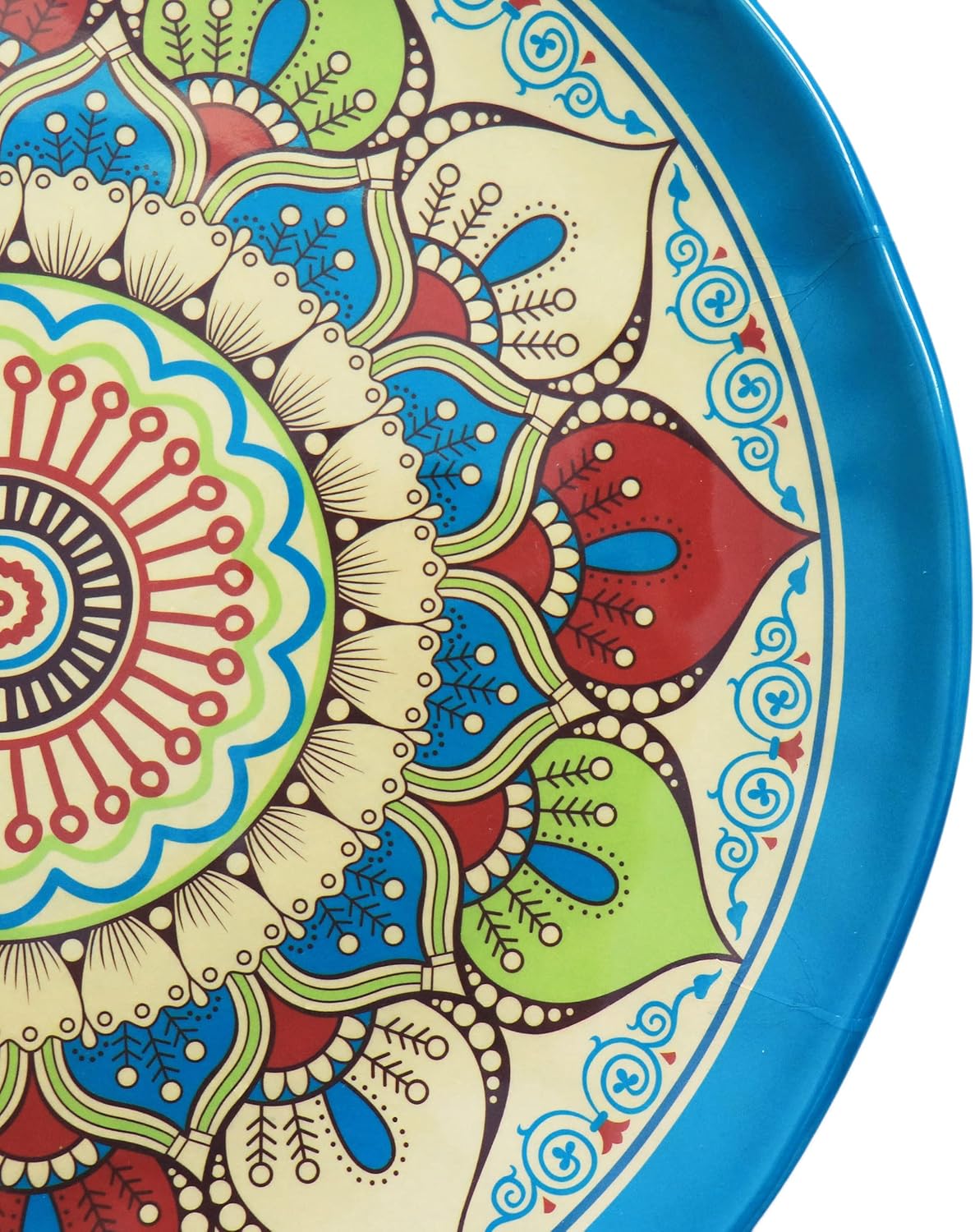 Elama Camilla 12 Piece Melamine Dinnerware Set, Multi Colored