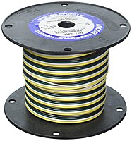 Ancor 154510 Marine Grade Electrical Flat Tinned Ribbon Boat 4-Cable Wiring (16-Gauge, 100-Feet) , yellow