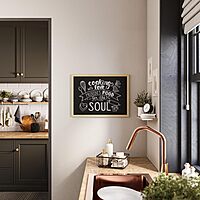 U Brands Chalkboard, 24in X 18in, Birch Wood Frame, Actual Size 23in X 17in (310U00-01)