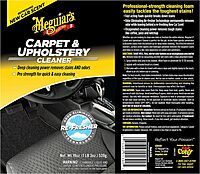 Meguiar's Carpet & Upholstery Cleaner - Spray, Pro-Strength Spot Cleaner for Carpet & Upholstery,Fights Odors, New Car Scent