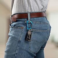 Nite Ize Slidelock Aluminum Locking Carabiner - Keychain Carabiner with Locking Gate - Carabiner Clip for Keys, Camping Accessories, & More - Assorted Sizes, Assorted Colors (3 Pack) Aluminum Assorted