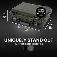 NANUK 925 Hard Case with Custom Foam Insert for 4 UP Sporting Gear & Accessories - IP67 Waterproof Storage - x 6.4") Olive