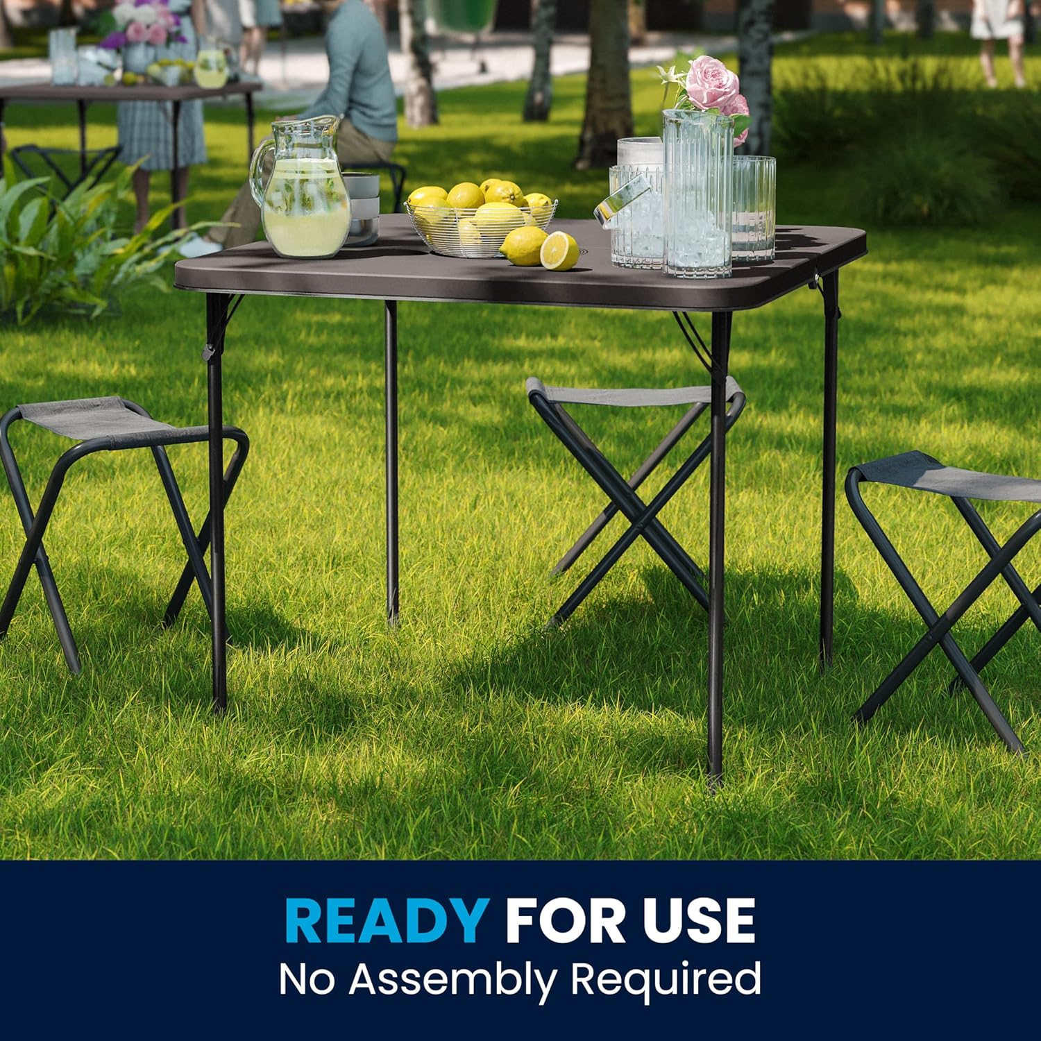 Flash Furniture Square Plastic Folding Event Table