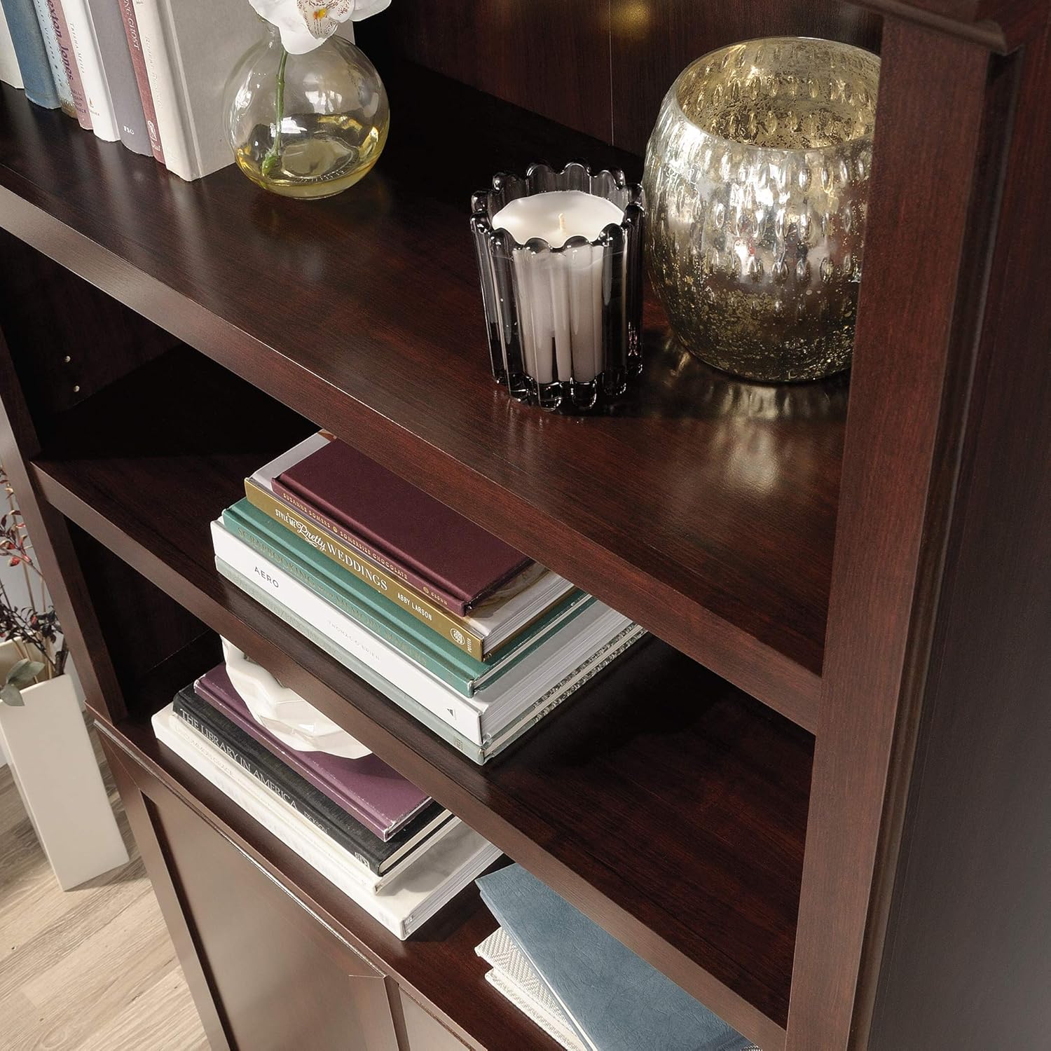 Sauder Select 70inH 5-Shelf Bookcase With Doors