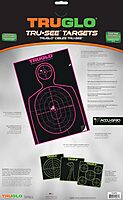 TRUGLO TRU-SEE 12x18 Fluorescent Self-Adhesive Splatter Handgun Target