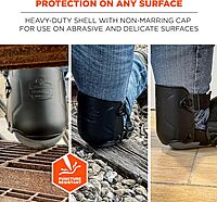 Ergodyne ProFlex 360 Knee Pad, Hinged Design, Hard Shell, Non-Marring Rubber Cap, Extra Large