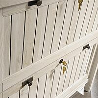 Sauder Costa 2 Drawer Lateral File Cabinet with Lock for Home Office, in Chalked Chestnut