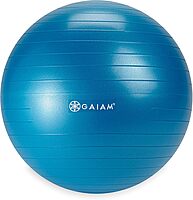 Gaiam Kids Balance Ball - Exercise Stability Yoga Ball, Kids Alternative Flexible Seating for Active Children in Home or Classroom (Satisfaction Guarantee), 45cm Blue 45cm