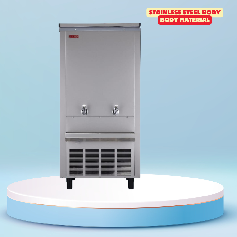Durable Usha water cooler SS150150RC with multiple taps. Durable Usha water cooler SS150150RC with multiple taps.