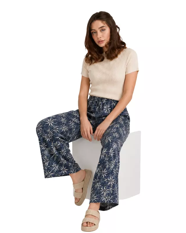 Women's Printed Wide-Leg Drawstring