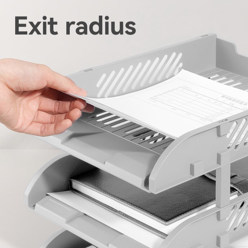 DELI 9213-GY PLASTIC TRAY 3 TIER GREY