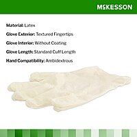 McKesson Confiderm Exam Glove Latex Ivory Variable Size (BX/100EA)