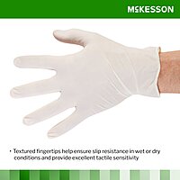 McKesson Confiderm Exam Glove Latex Ivory Variable Size (BX/100EA)