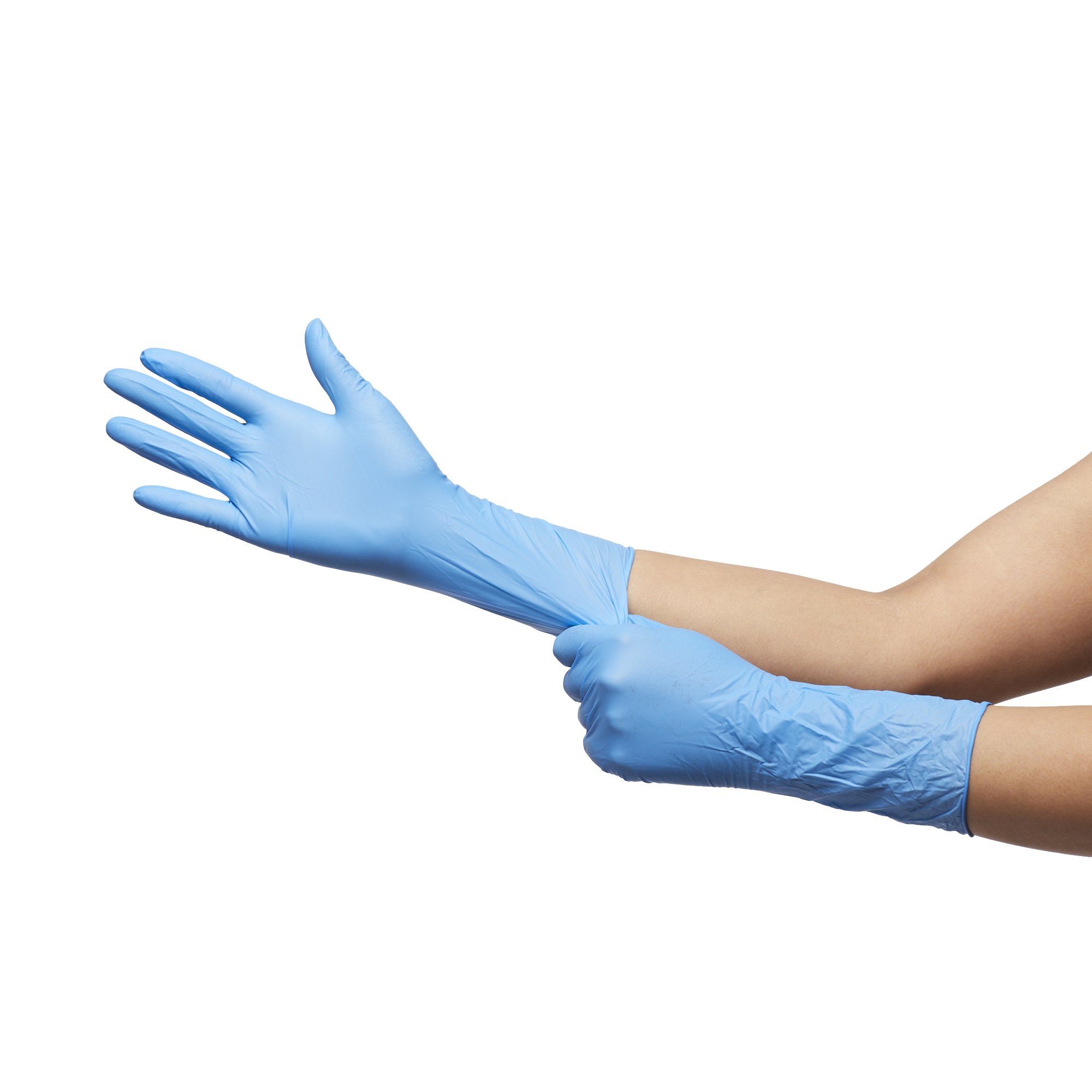 Exam Glove McKesson Confiderm® 6.5CX NonSterile Nitrile Extended Cuff Length Textured Fingertips Blue Chemo Tested