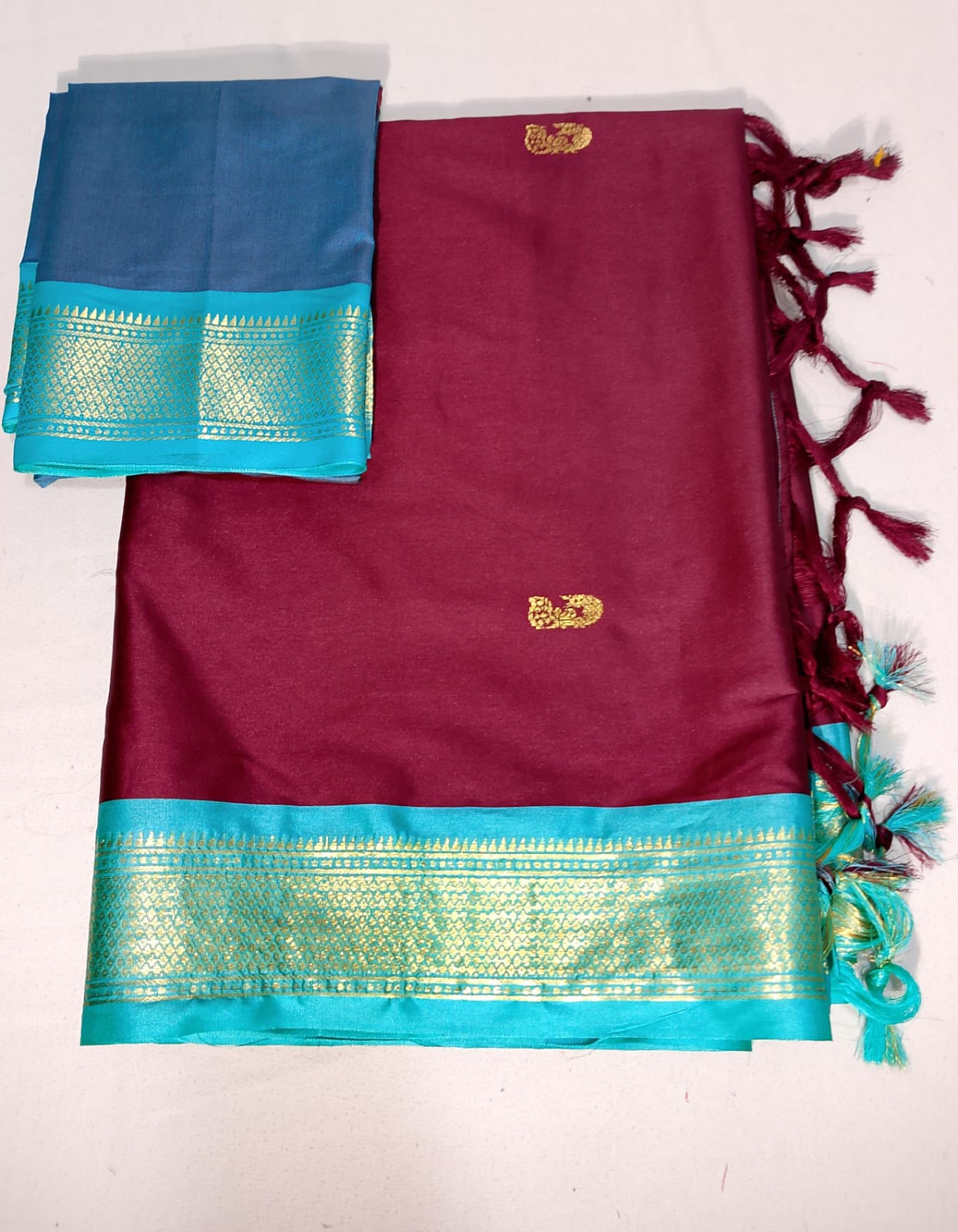 N323: Ready To Ship Beautiful Paithani Silk Saree With Unstitched Blouse
