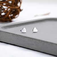 Sterling Silver Heart-Shaped Earrings