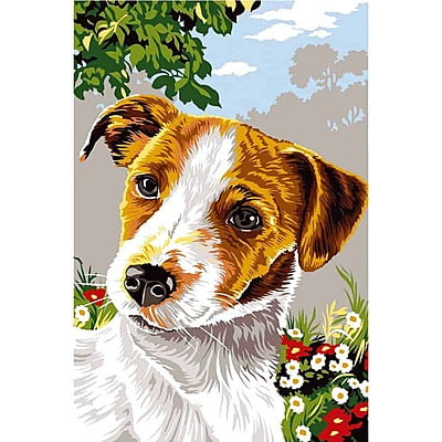 Jack Russel - Tela ricamo mezzopunto