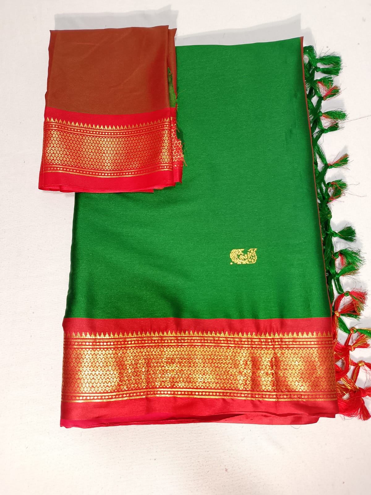 N330: Ready To Ship Beautiful Paithani Silk Saree With Unstitched Blouse
