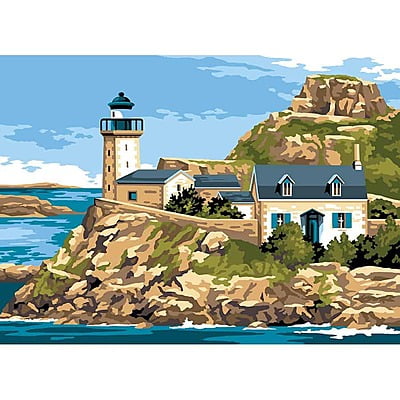 Il Promontorio - Tela per ricamo a mezzopunto prestampata