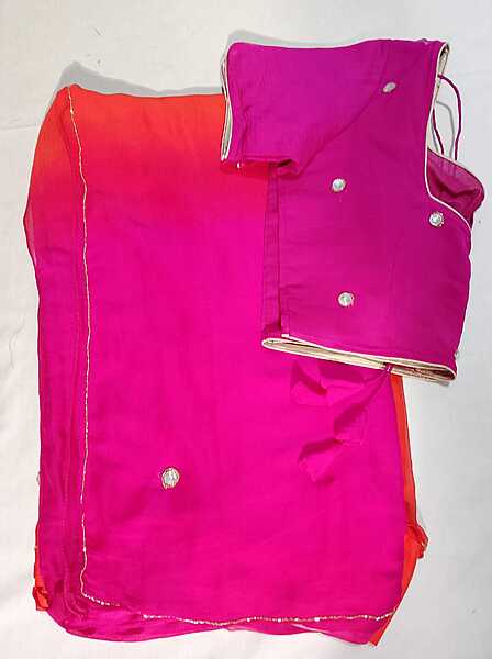 J305: Ready To Ship Beautiful Saree Chiffon Silk With Stitched Blouse J305: Ready To Ship Beautiful Saree Chiffon Silk With Stitched Blouse